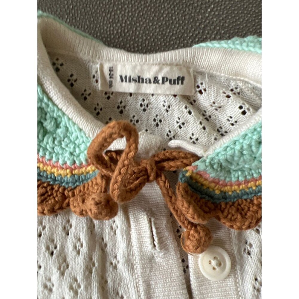 Misha & Puff Collared Cardigan 18/24 EUC
